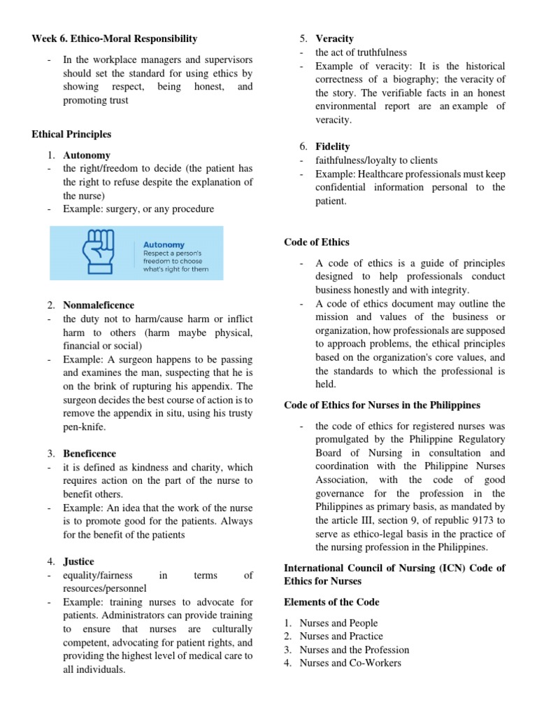 Ethico-Moral Responsibilities in Nursing | PDF | Nursing | Informed Consent