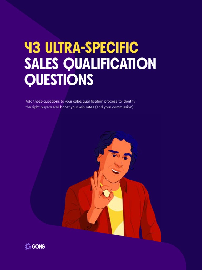 43 Essential Sales Qualification Questions | PDF | Sales | Performance ...