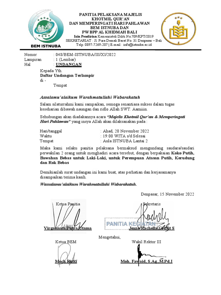 048-Undangan Majelis Khotmil Qur'an-1 | PDF
