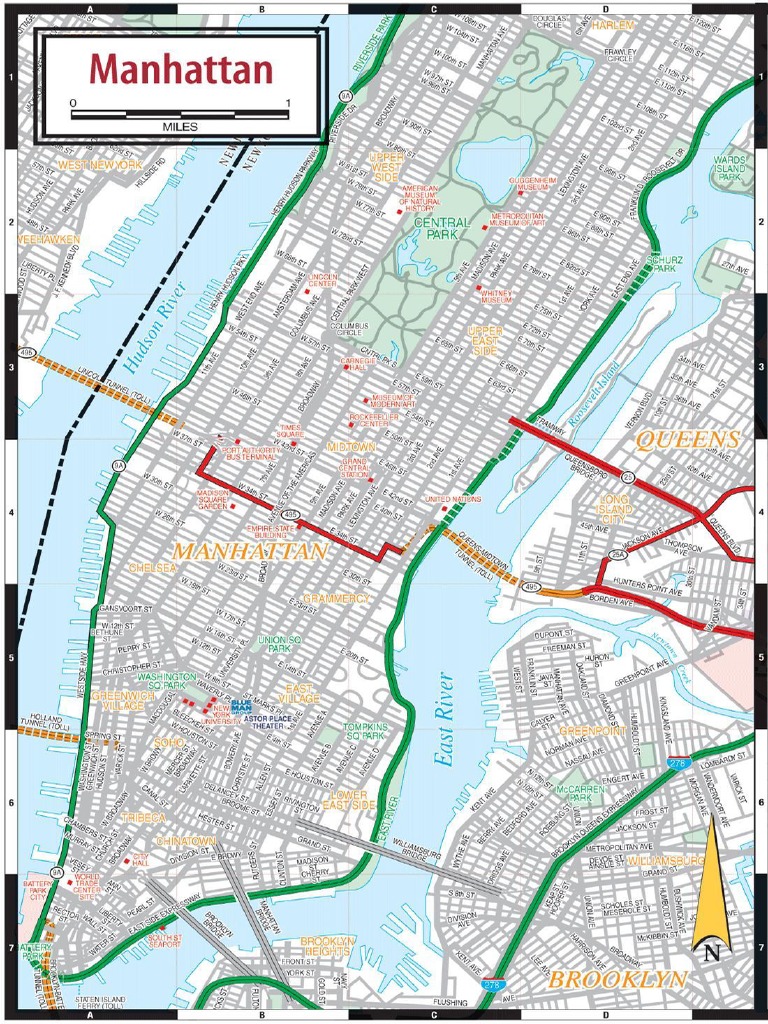 Manhattan Roads Map PDF | PDF