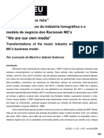 A Mídia Somos Nós"as Transformações Da Indústria Fonográfica e o Modelo de Negócio Dos Racionais MC's