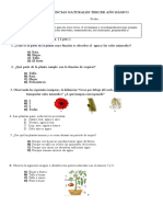 Prueba Ciencias Naturales Tercero