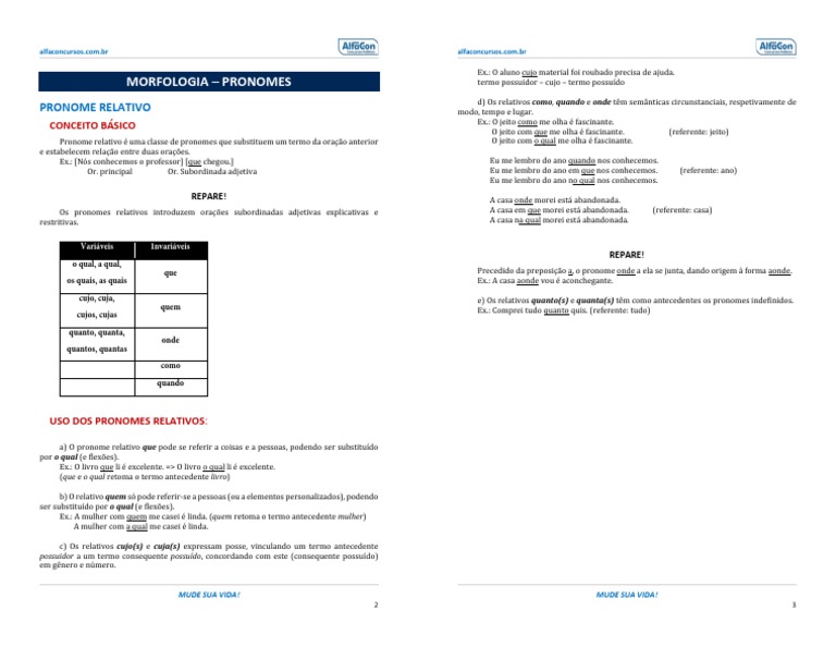 Pronomes Relativos - Me Salva! Resumos e Apostilas