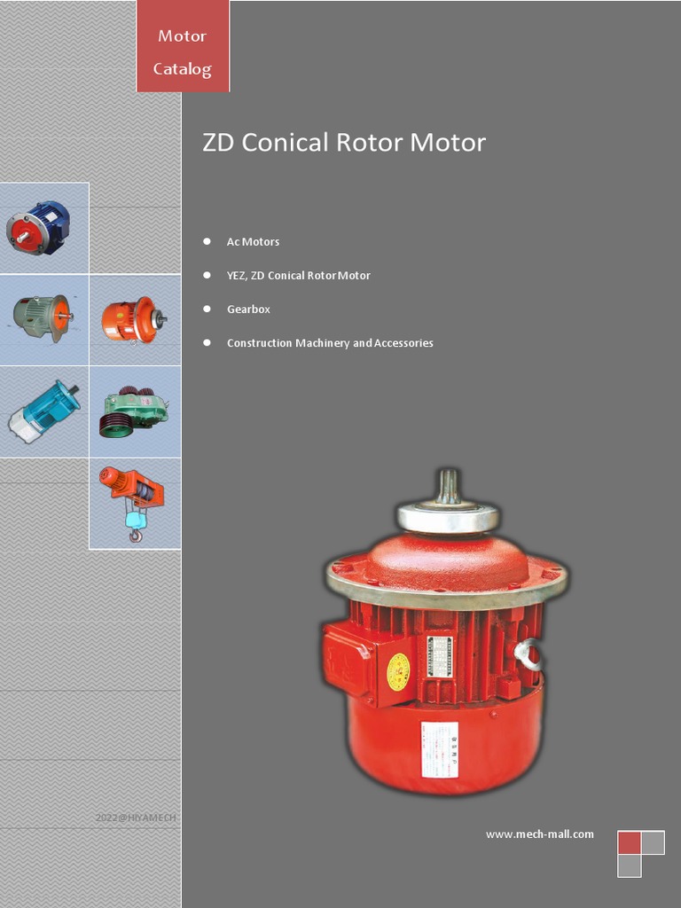 ZD Conical Rotor Motor Catalog | PDF