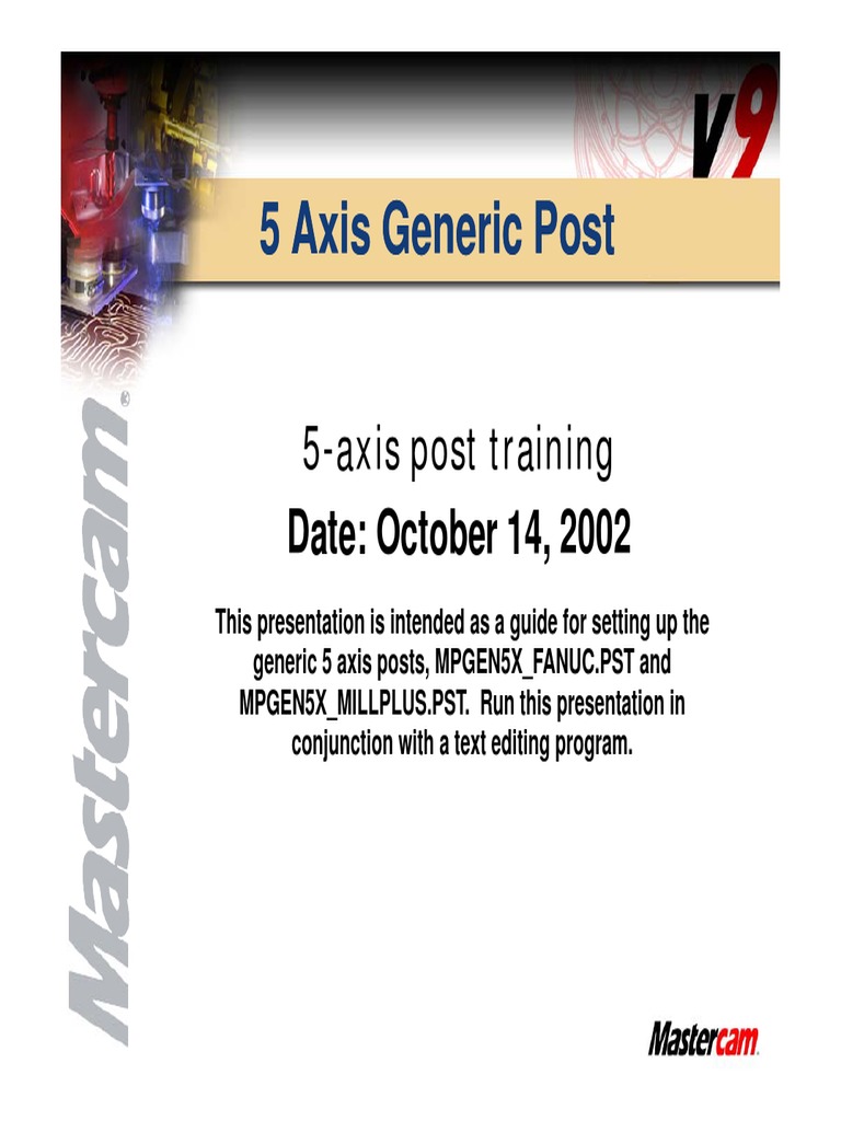 5 Axis Generic Post Configuration Guide | PDF | Cartesian Coordinate ...