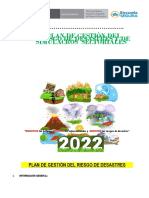 Plan de Gestión Del Riesgo de Desastre-2022