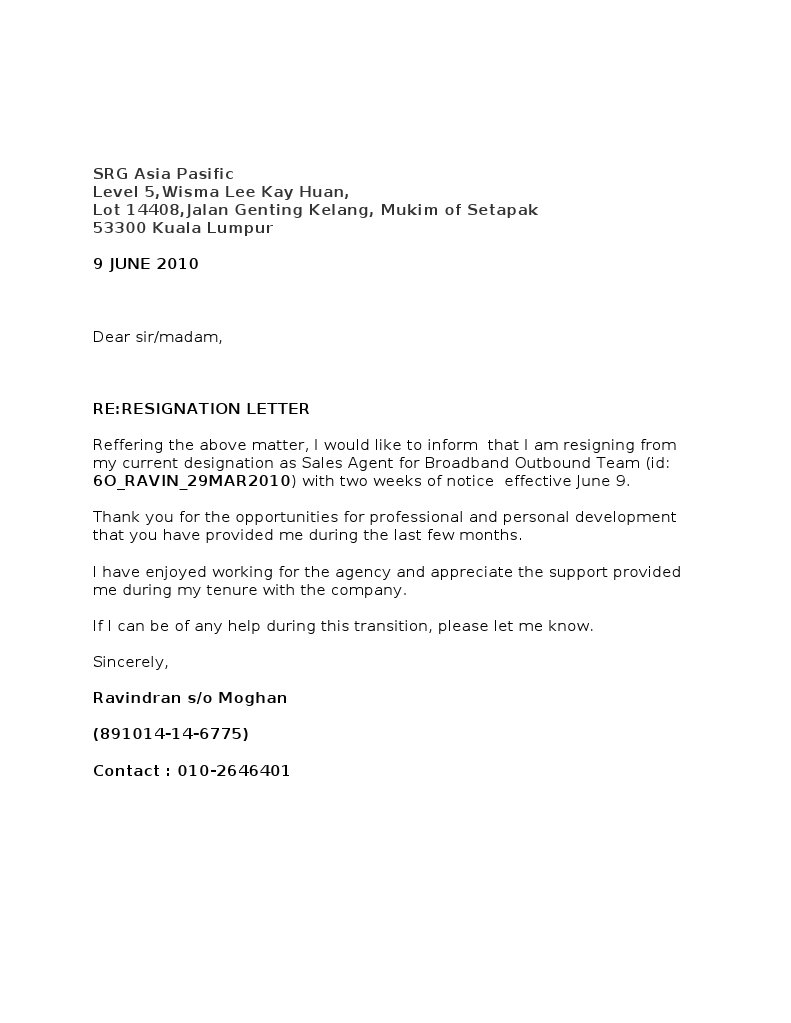 Resignation | PDF