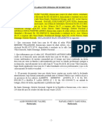 Declaración Jurada de Domicilio - Francisco Méndez Velásquez