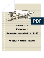 Materi UTS Kalkulus 1 Semester Gasal 2016 - 2017