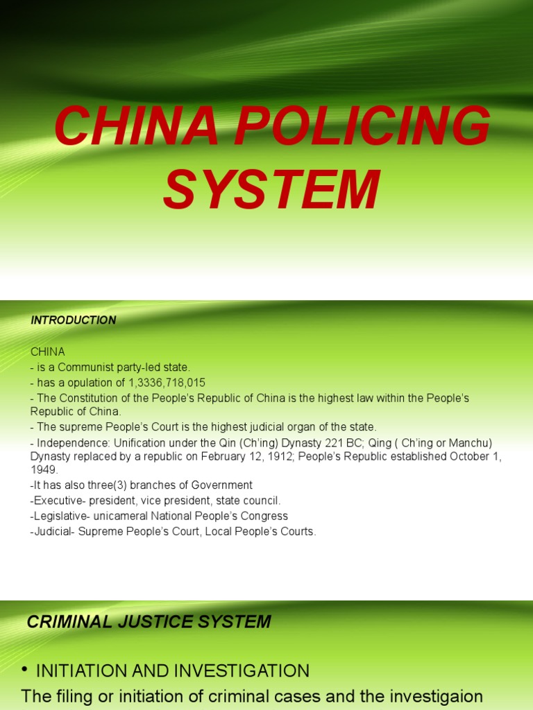 China Policing System | PDF