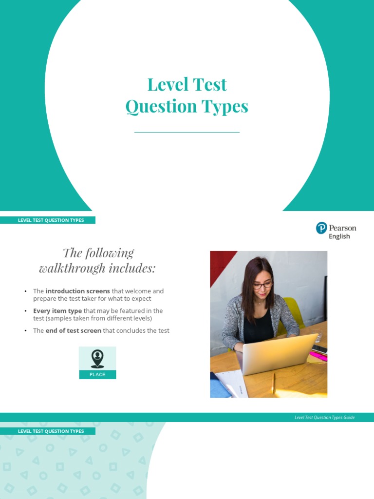 Level Test - Question Types Walkthrough | PDF | Question | Vocabulary