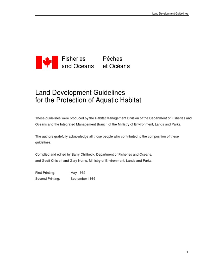 DFO Land Development Guidelines PDF Surface Runoff Erosion