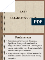 Pertemuan 9 - Bab 4 - Aljabar Boolean - 091122