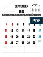 Free Printable September 2022 Calendar With Holidays Calendarir - Com Arial 768x543