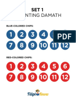 Counting Damath Printable Chips