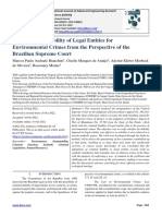 The Criminal Liability of Legal Entities For Environmental Crimes From The Perspective of The Brazilian Supreme Court