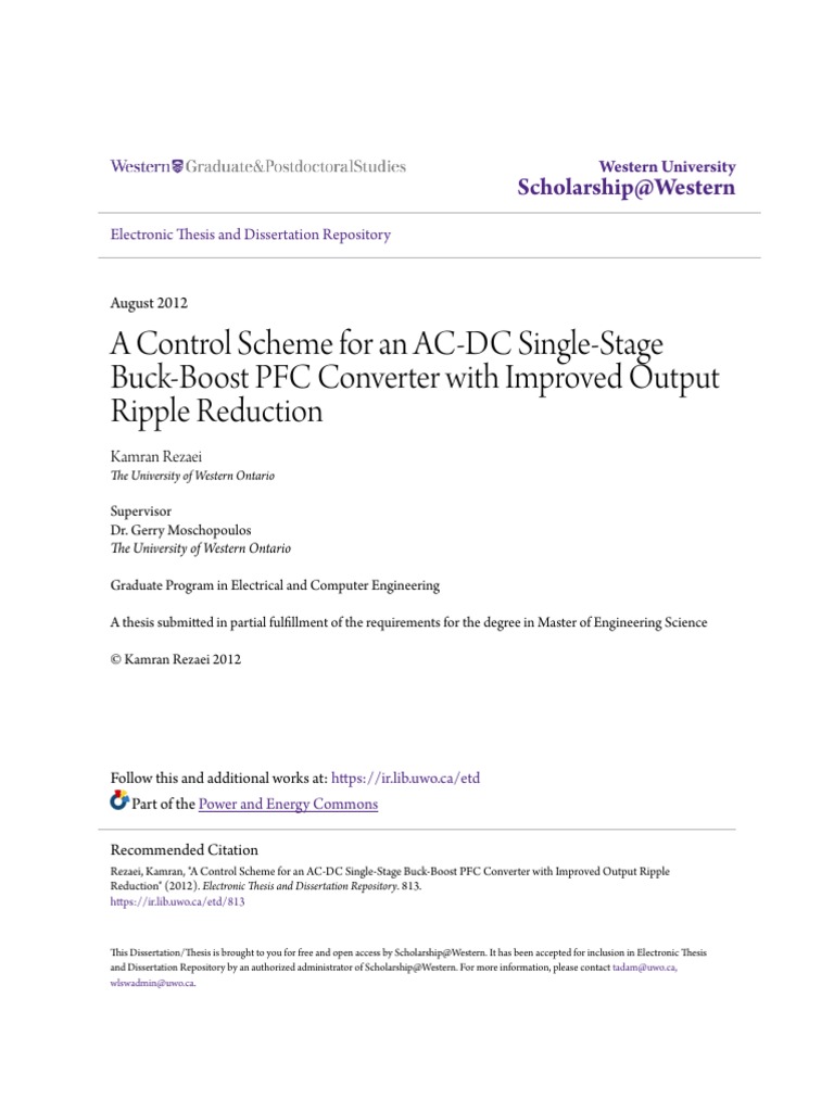 A Control Scheme For An AC-DC Single-Stage Buck-Boost PFC Convert | PDF ...