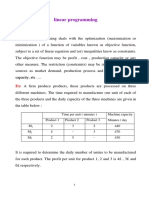 Linear programming optimization with graphical solution