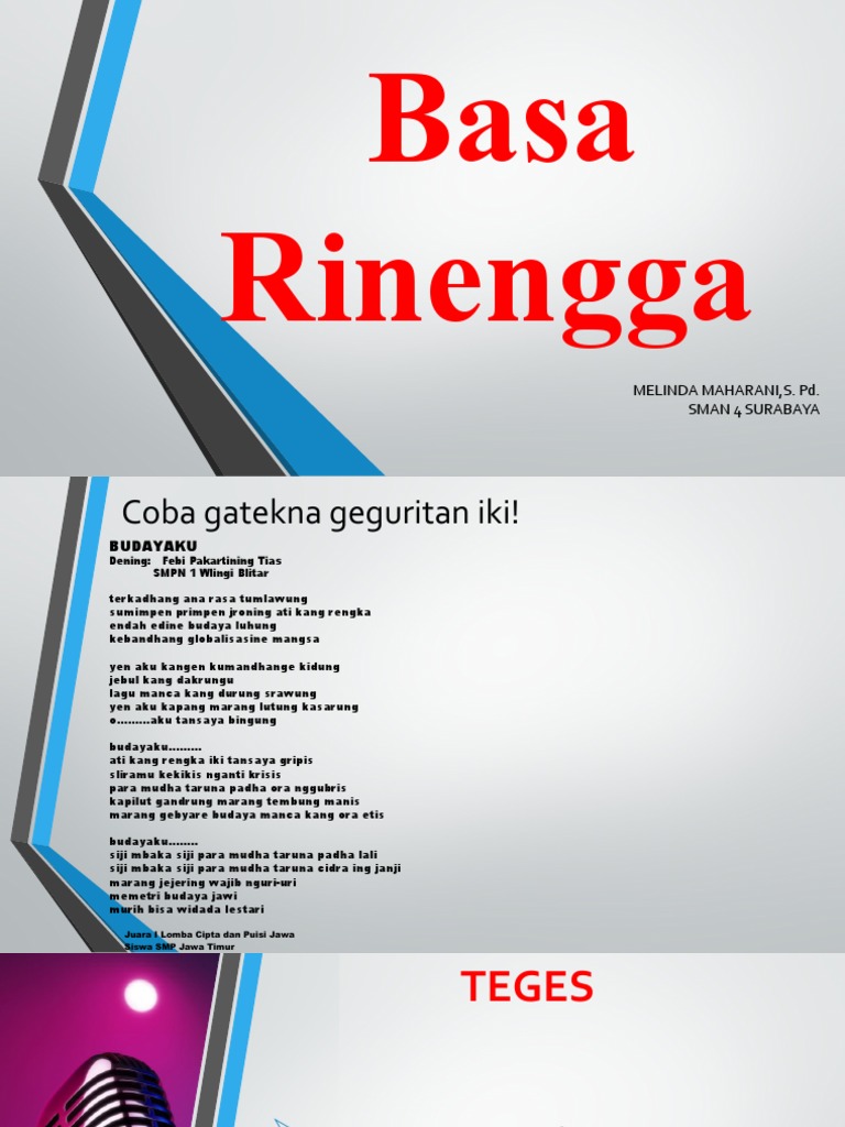 Kelas X Bab Basa Rinengga | PDF