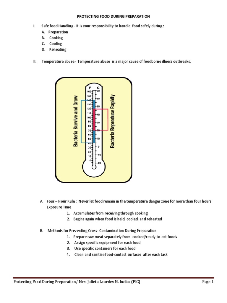 3 - Protecting Food During Preparation | PDF