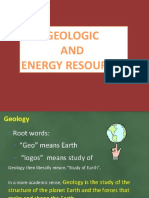 Geologic and Energy Resources