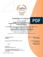 Gafta Certificate