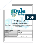 Sitxwhs002 A1 Written Test v1.0