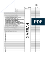 Borang Tasmik Bulanan 2021 Class Attendance Sheet