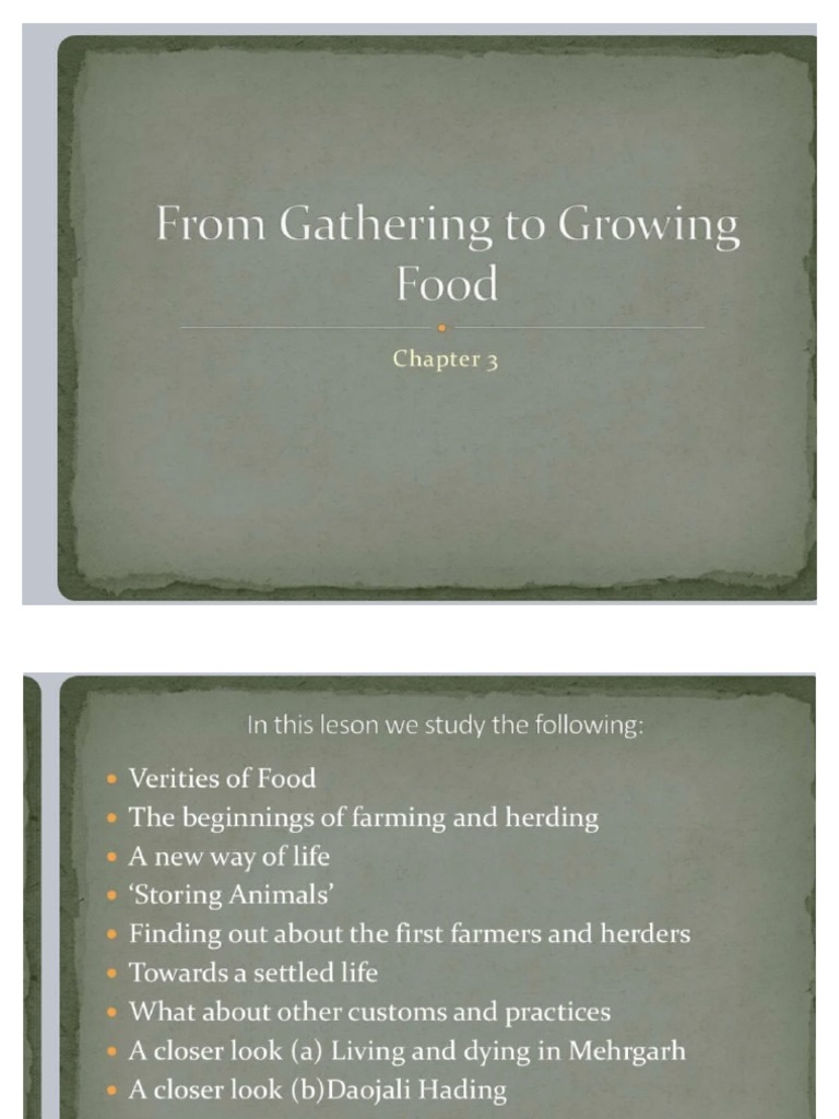 CH 2 From Hunting Gathering To Growing Food PDF