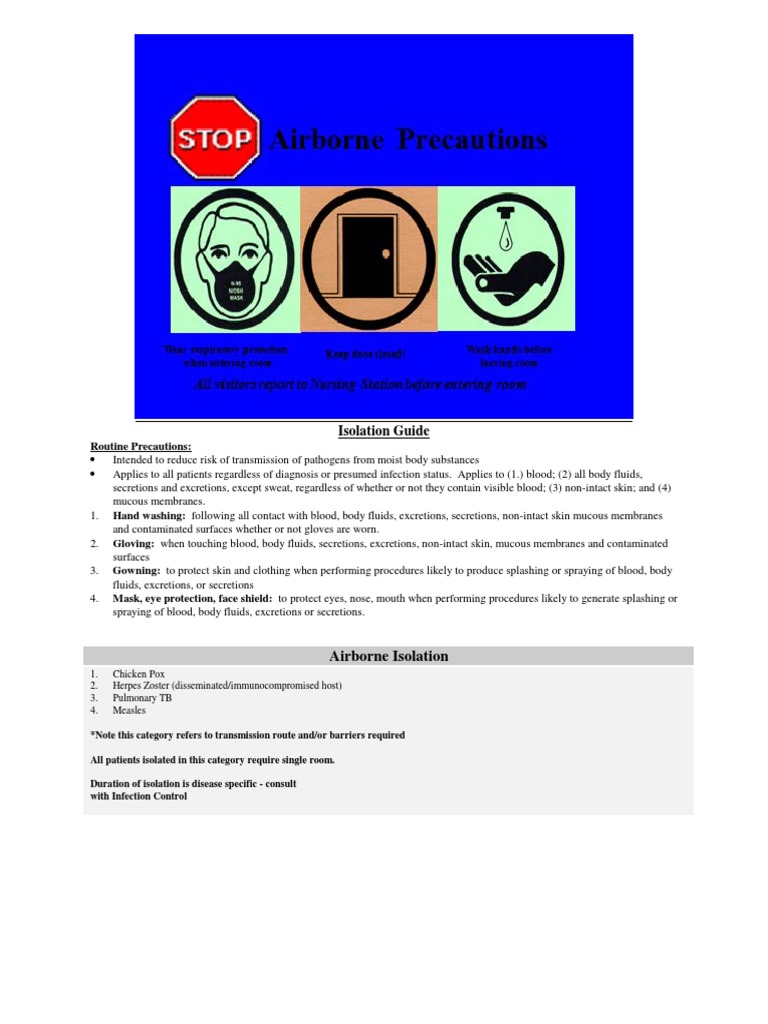 Lecture 4 Infection Control Precautions PDF Infection Herpes
