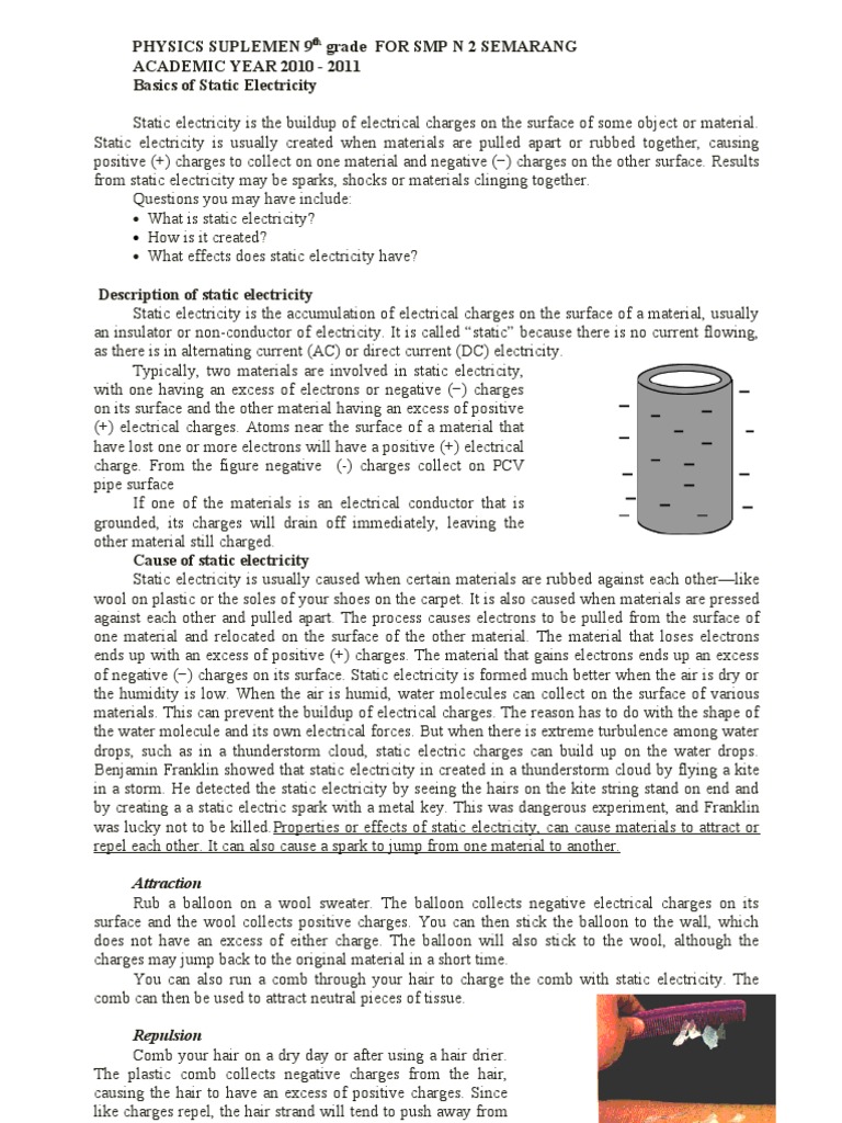 Understanding Static Electricity Basics | PDF | Electric Charge ...
