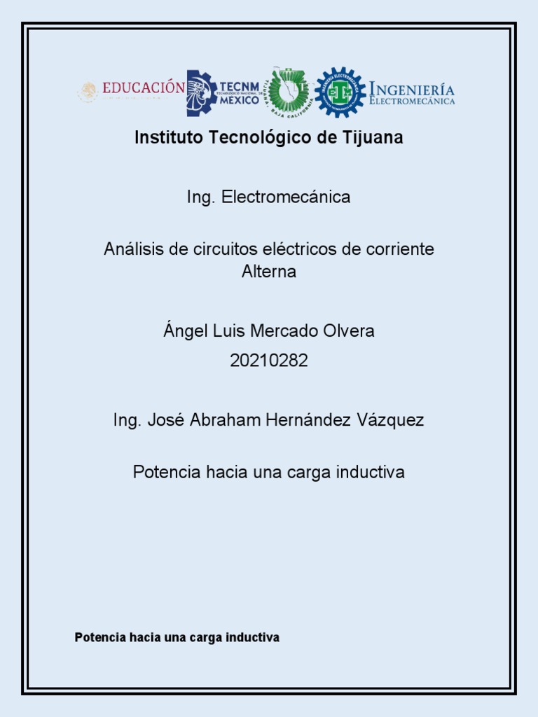 Potencia Hacia Una Carga Inductiva PDF
