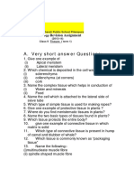 CBSE Class 9 Biology Worksheet - Tissues