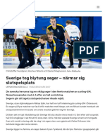 Sverige Tog Blytung Seger - Närmar Sig Slutspelsplats - SVT Sport