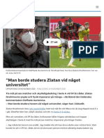 "Man Borde Studera Zlatan Vid Något Universitet" - SVT Sport