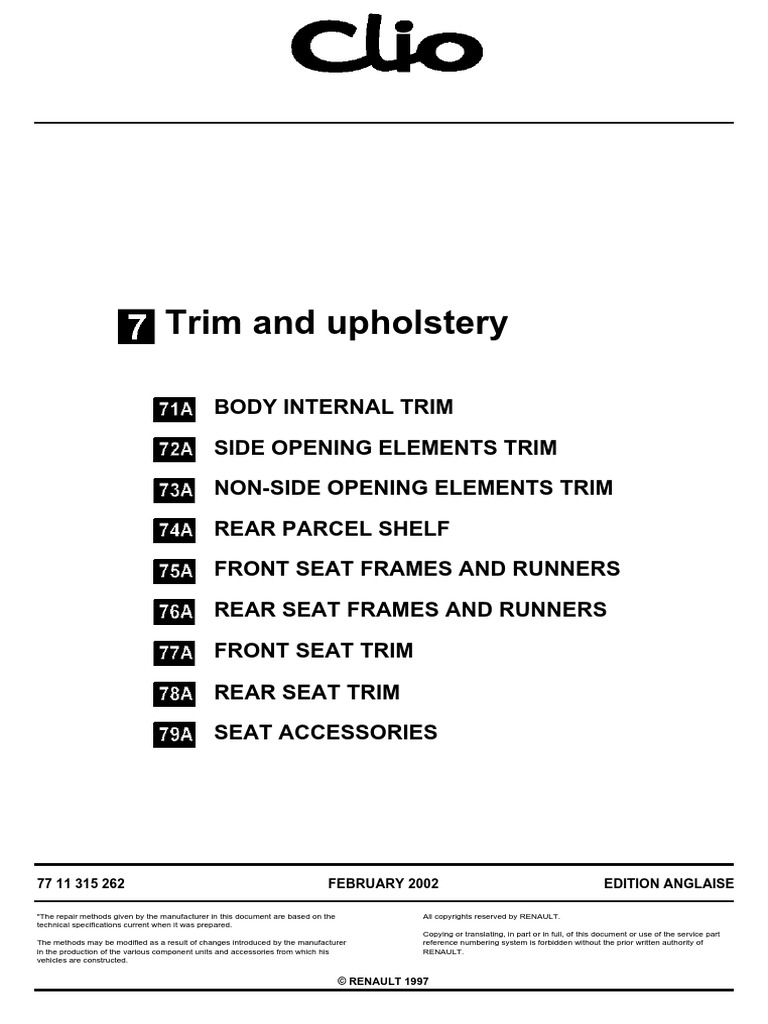 Renault PDF Trunk (Car) Car Body Styles