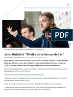 John Guidetti: "Blivit Större Än Vad Det Är" - SVT Sport