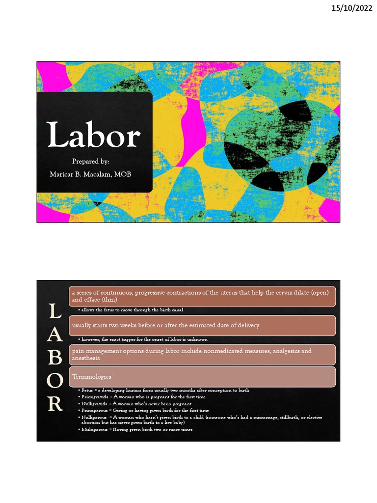 Labor Pdf Childbirth Medicine