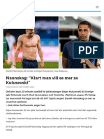 Nannskog: "Klart Man Vill Se Mer Av Kulusevski" - SVT Sport