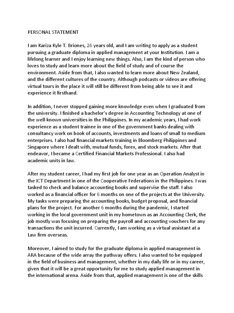 Personal Statement | PDF