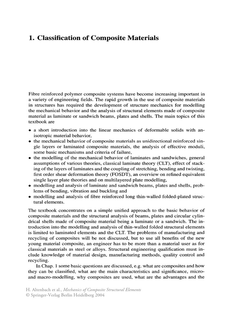 Classification of Composite Materials | PDF | Composite Material | Metals