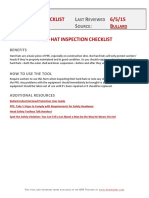 Hard Hat Inspection Checklist
