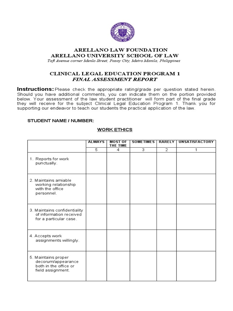 Clep1 Final Assessment Report | PDF