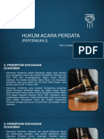 Hukum Acara Perdata: (Pertemuan 2)