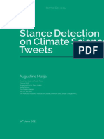 Stance Detection Towards Climate Science Tweets