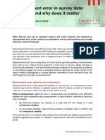 Measurement Error Brief Laterite