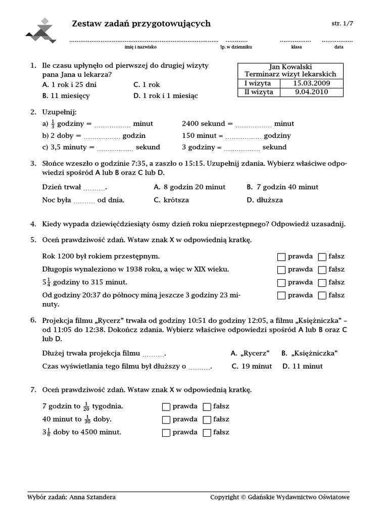 Liczby Na Co Dzień Klasa 6 Test