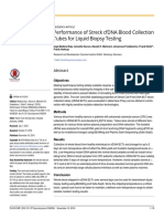 Performance of Streck cfDNA Blood Collection Tubes For Liquid Biopsy Testing