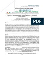 Jurnal Resti: Klasifikasi Citra Pigmen Kanker Kulit Menggunakan Convolutional Neural Network