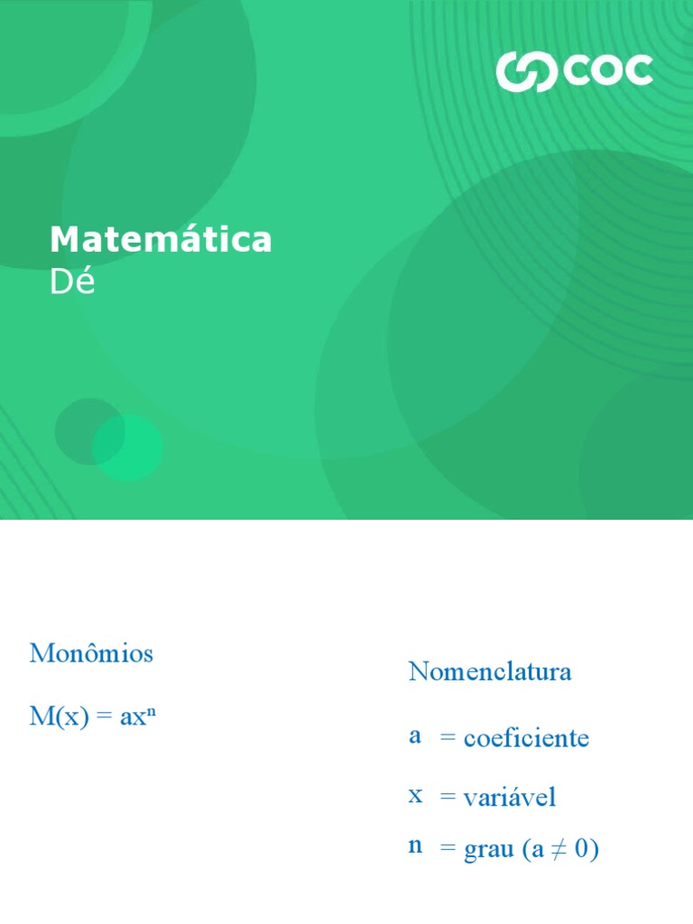 Guia Completo de Polinômios e Operações | PDF | Equações | Matemática ...